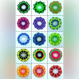 🌈💫 *CUSTOM* “Rubber Spike Kandi PLUR Cuff Bracelet” Which Colors Do You Want?